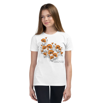 California Poppy Field Tee for Kids