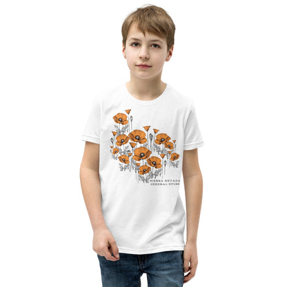 California Poppy Field Tee for Kids